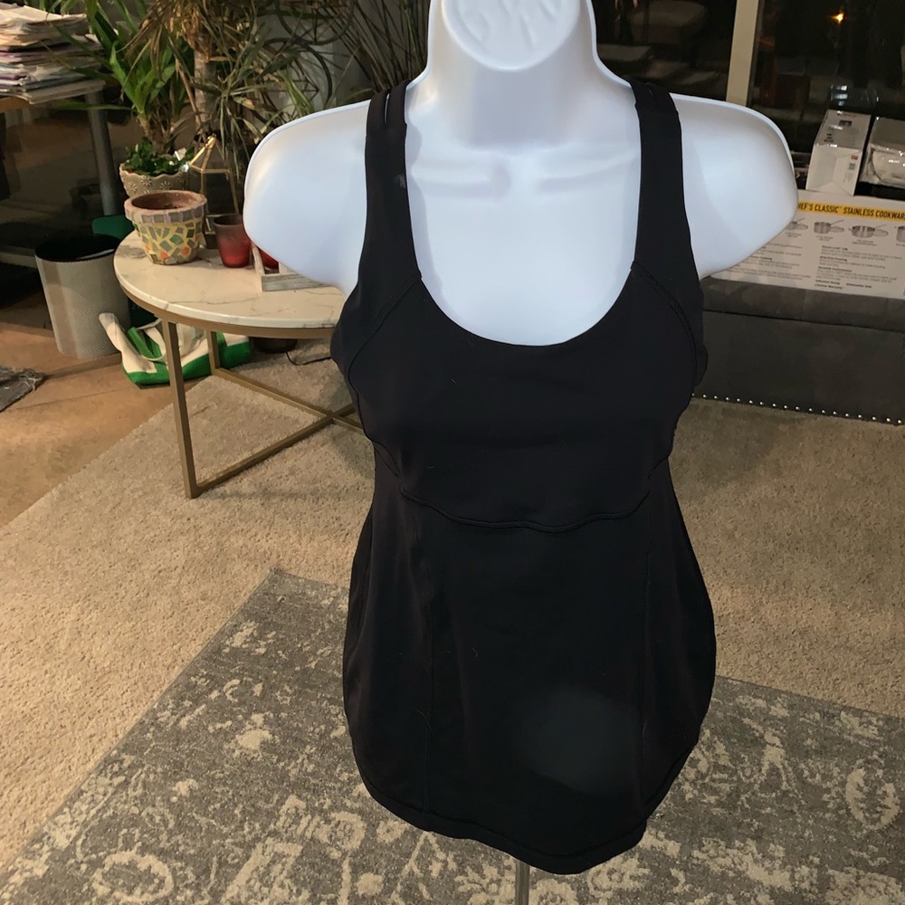 LuluLemon Black Workout Top size 6